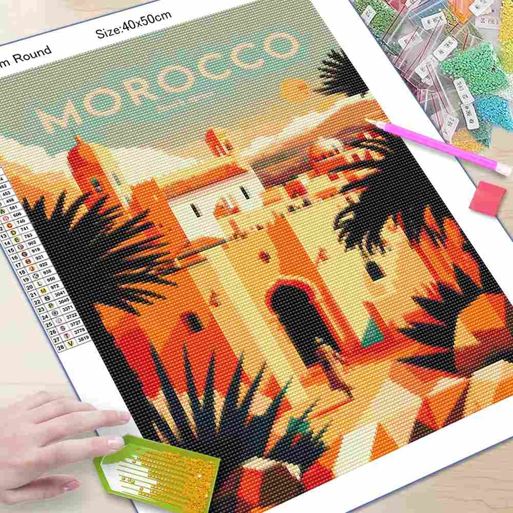 مجموعات الرسم بالألماس لفنانين - مراجعة Photo Mosaic Print وسعره