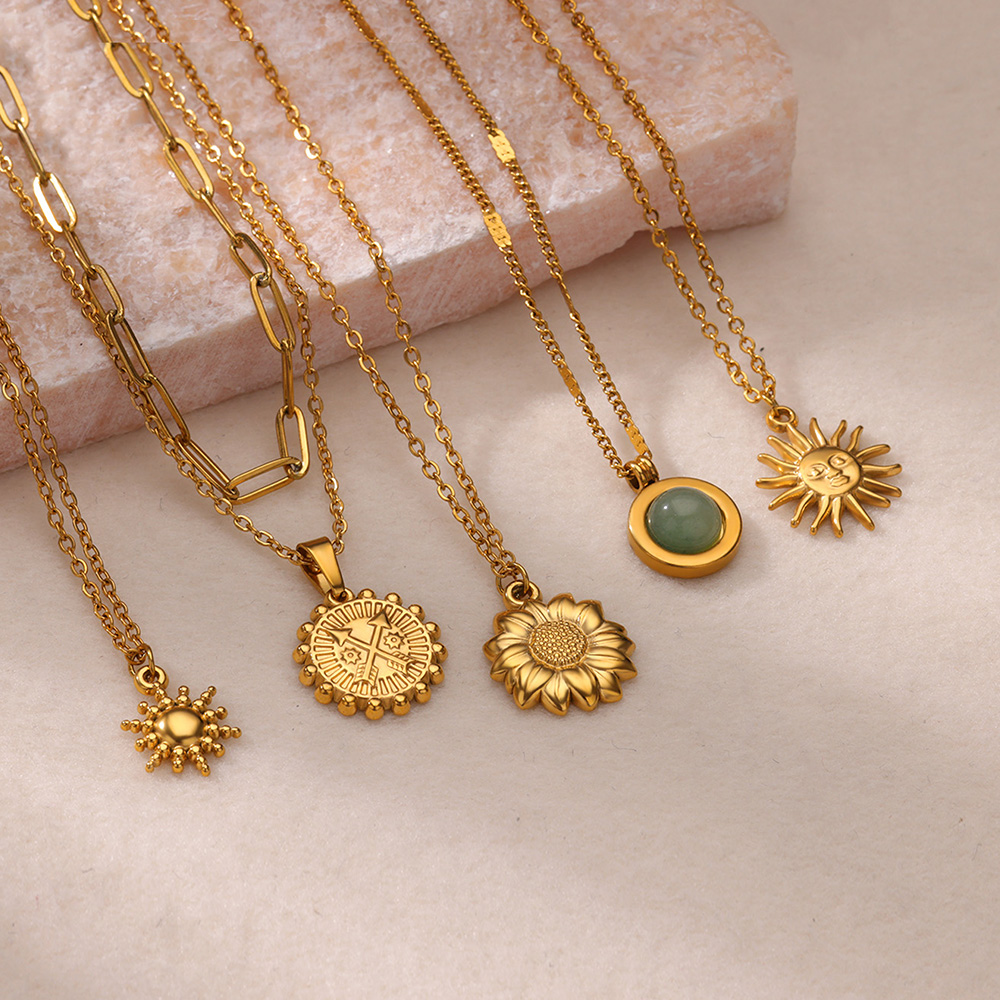 الفولاذ المقاوم للصدأ هندسية ق - مراجعة Birth Flower Necklace وسعره